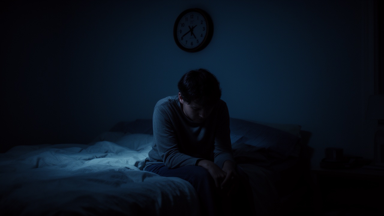 Persoană stresată care nu poate dormi — ciclul vicios stres și insomnie